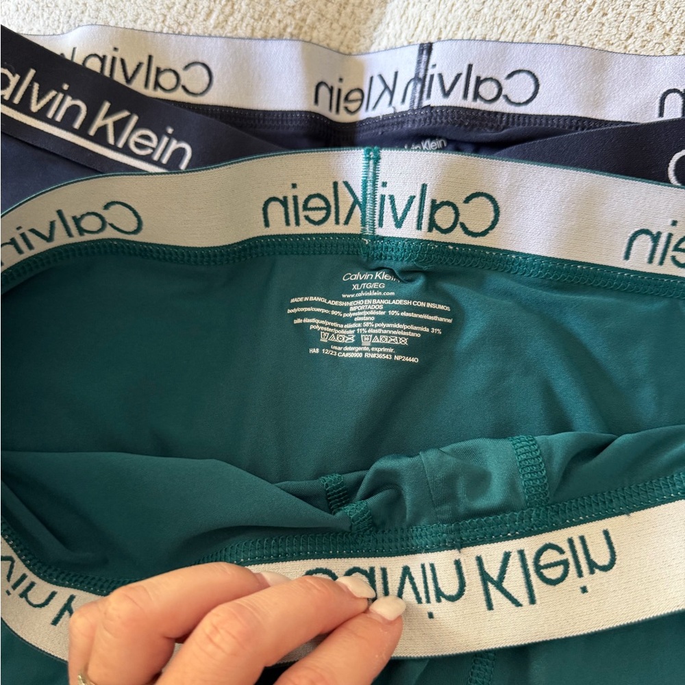 Calvin Klein Men's Boxer Briefs - Black, Teal, Navy, Red Waistband set of 10 - Picture 14 of 15